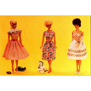 1996 Barbie Dancing Doll 1964 Brewing Time Country Club Dance Postcard 5025 NOS